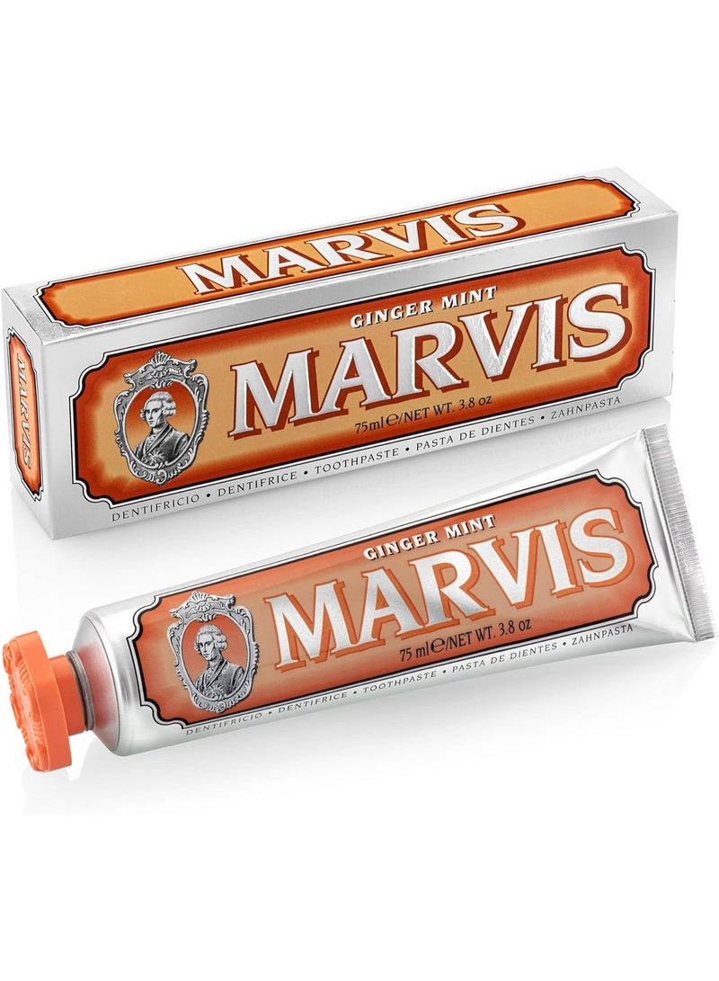 مارفيس (Marvis) – معجون أسنان "جينجر مينت" الأصلي بالجنزبيل والنعناع – 75 مل - Image 1