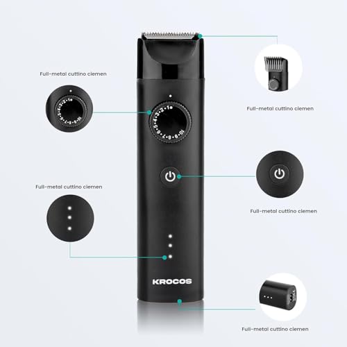 KROCOS Beard Trimmer for Men, 90 minutes runtime, USB Charging, Stainless Steel Blades, IPX6 Waterproof, Long-Lasting Battery (Beard) - Image 4