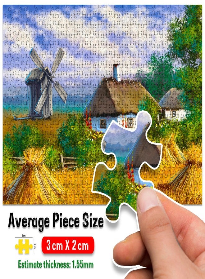 BRIJBASI Farm Cottage Jigsaw Puzzles for Kids and Children – Realistic Illustration Challenging Brain Booster Gifts, Fun and Creative Game – (500 Pcs) - Image 2
