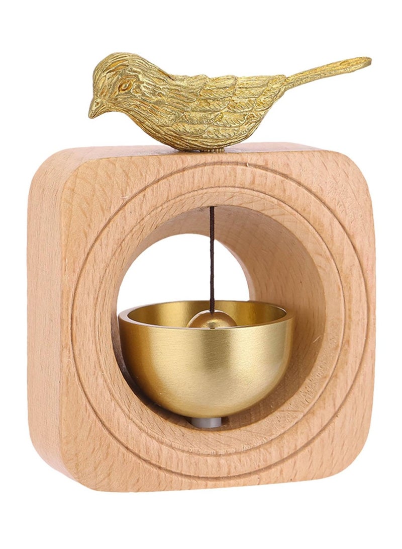 SYOSI Door Chime For Entrance, 1PCS, Magnetic Brass Doorbell Handmade Wooden Doorbell Shopkeepers Bell For Door Opening Elegant Birds Wooden Magnetic Door Bell Chime For Entrance Welcome Doorbell - Image 2