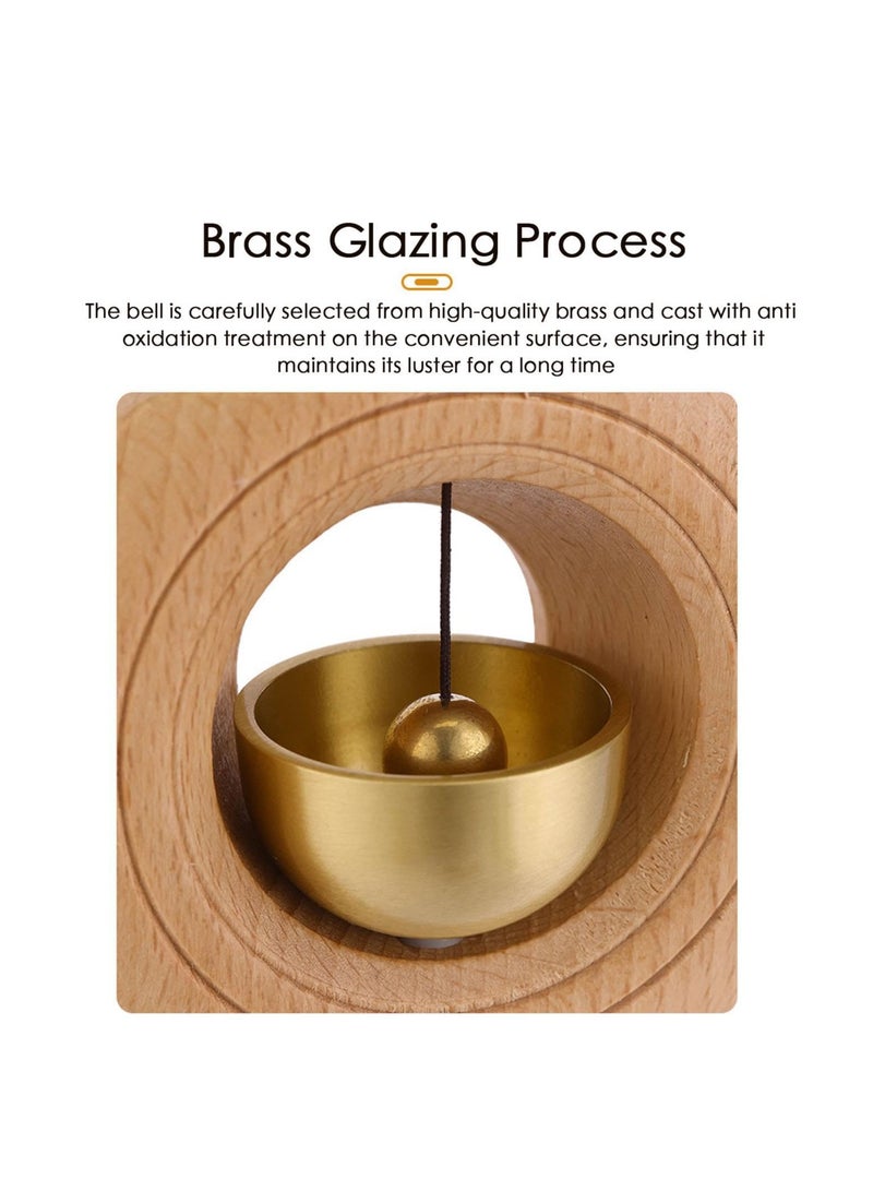 SYOSI Door Chime For Entrance, 1PCS, Magnetic Brass Doorbell Handmade Wooden Doorbell Shopkeepers Bell For Door Opening Elegant Birds Wooden Magnetic Door Bell Chime For Entrance Welcome Doorbell - Image 5