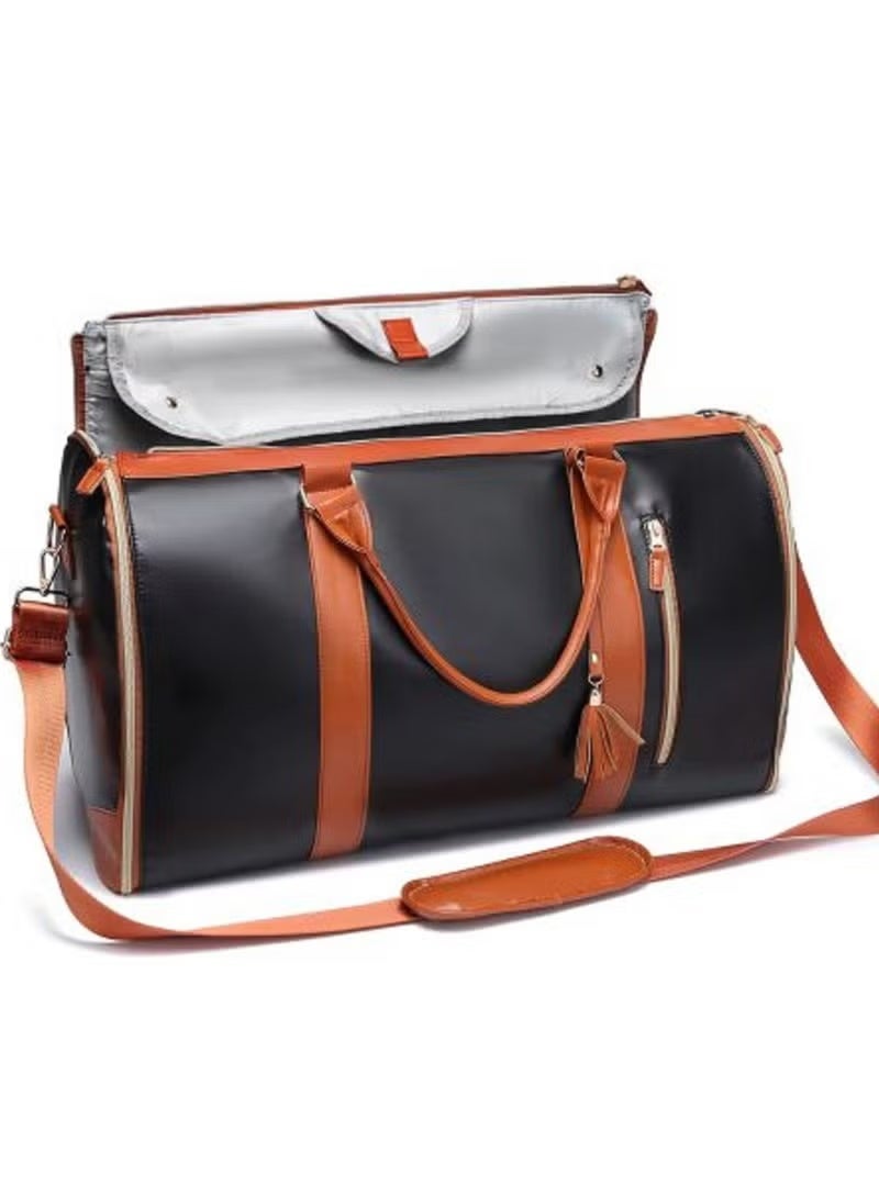 Foldable travel garment bag - suitable for travel clothes - with dedicated clothing compartments and a dedicated shoe compartment 2-in-1 hanging travel bag - Image 2