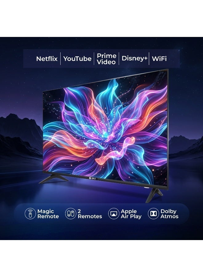 اس بي جي تلفزيون SPJ ذكي مقاس 50 بوصة، دقة 4K UHD، نظام WebOS، تقنية LED، صوت Dolby Audio، جهاز تحكم Magic Remote، دعم Apple AirPlay، اتصال WiFi، منافذ HDMI وUSB، تطبيقات Netflix وYouTube، اللون أسود. - Image 3