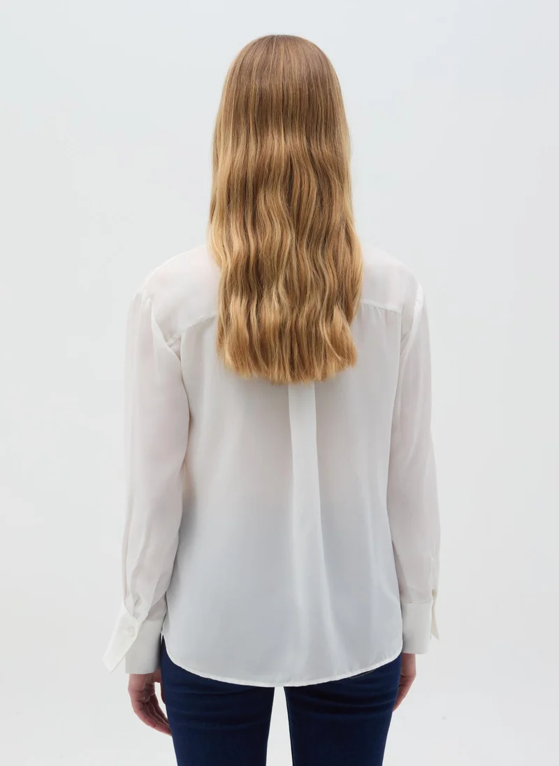 Ovs Shirt With Satin Details