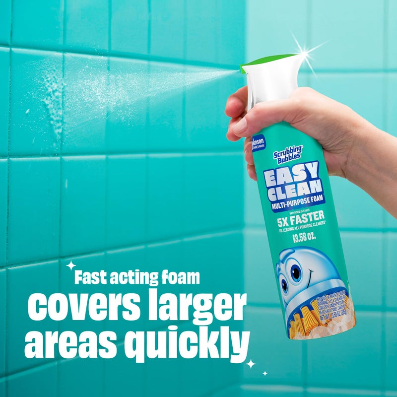 Scrubbing Bubbles Easy Clean Foaming Multipurpose Bathroom Cleaner, Continuous Spray Bottle, Fast Acting Foam, 13.58 Ounce - Image 5