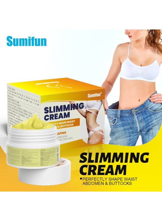 سوميفون كريم التخسيس 3 قطع، يشكل الخصر والبطن والجسم بشكل مثالي، كريم تخسيس مرطب لطيف - Image 1