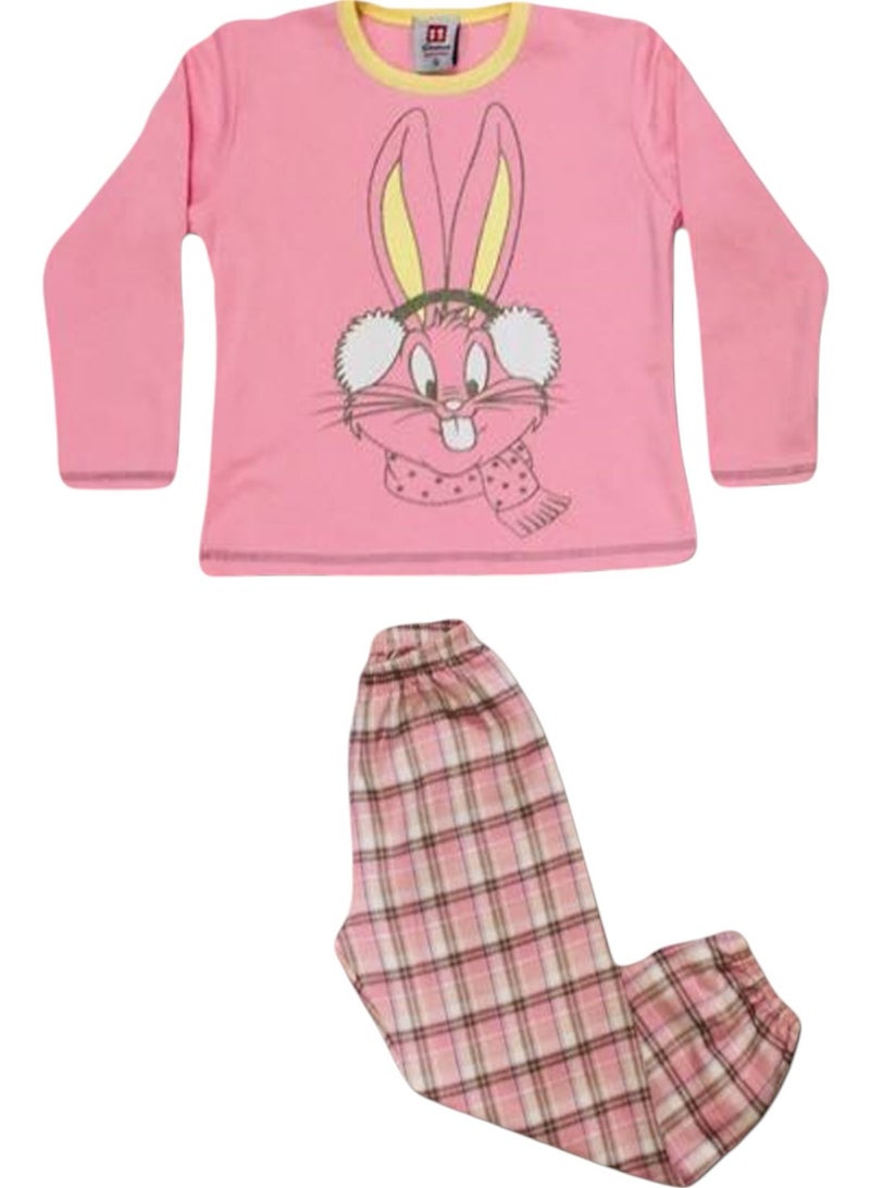CHOiCE Girls' Pajama Set with Bunny T-Shirt – Comfort and Style with an Adorable Design – Code 365