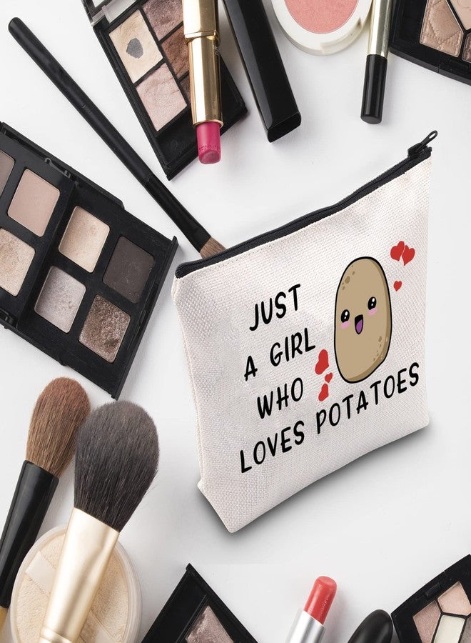 G2TUP Potato Lover Gift Who Loves Potatoes Makeup Bag Potato Queen Cosmetic Bag Food Lover Gift Zipper Travel Bag (Who Loves Potatoes) - Image 5