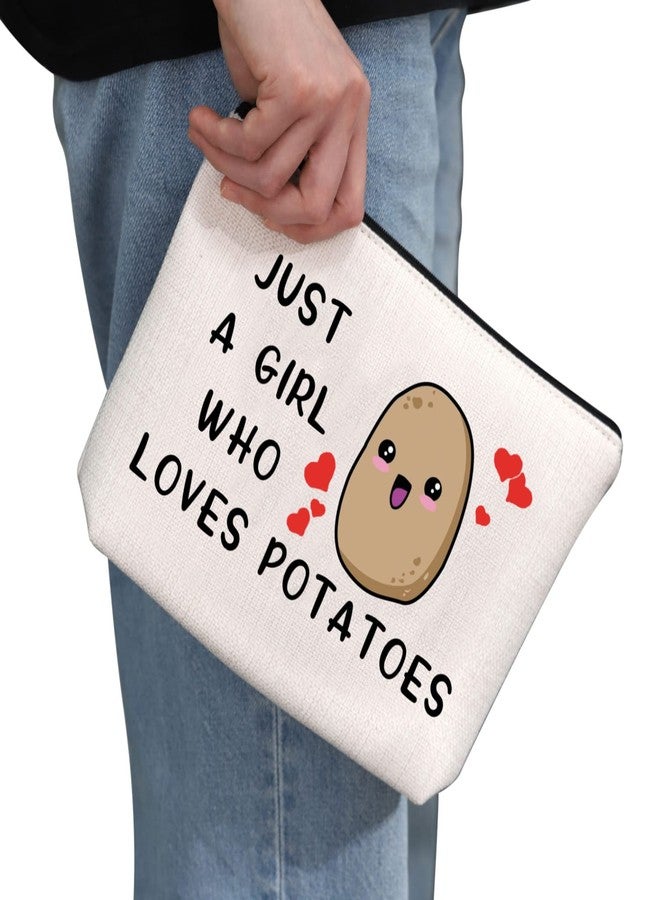 G2TUP Potato Lover Gift Who Loves Potatoes Makeup Bag Potato Queen Cosmetic Bag Food Lover Gift Zipper Travel Bag (Who Loves Potatoes) - Image 2