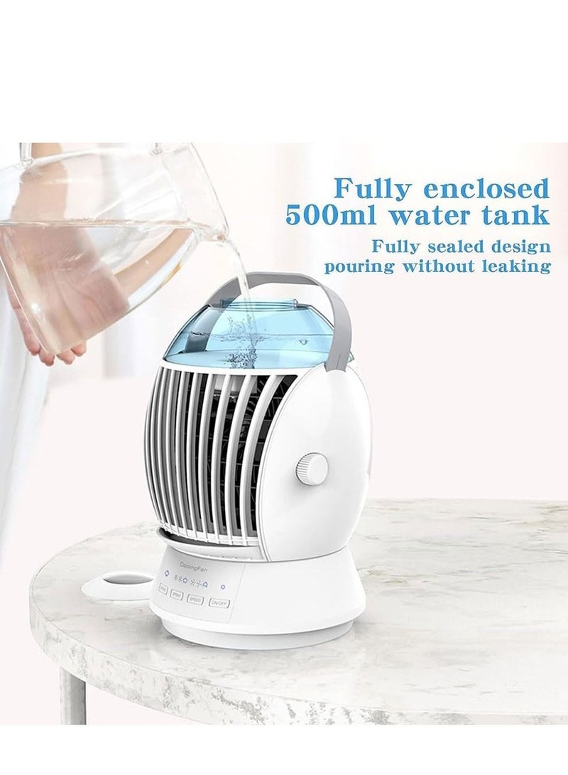 Cool Baby COOLBABY Portable Air Conditioner Fan 500ml Evaporative Air Cooler Humidifier with 3 Wind Speed & 3 Cool Mist, 45° Oscillation,Mini Air Conditioner for Home Office - Image 3