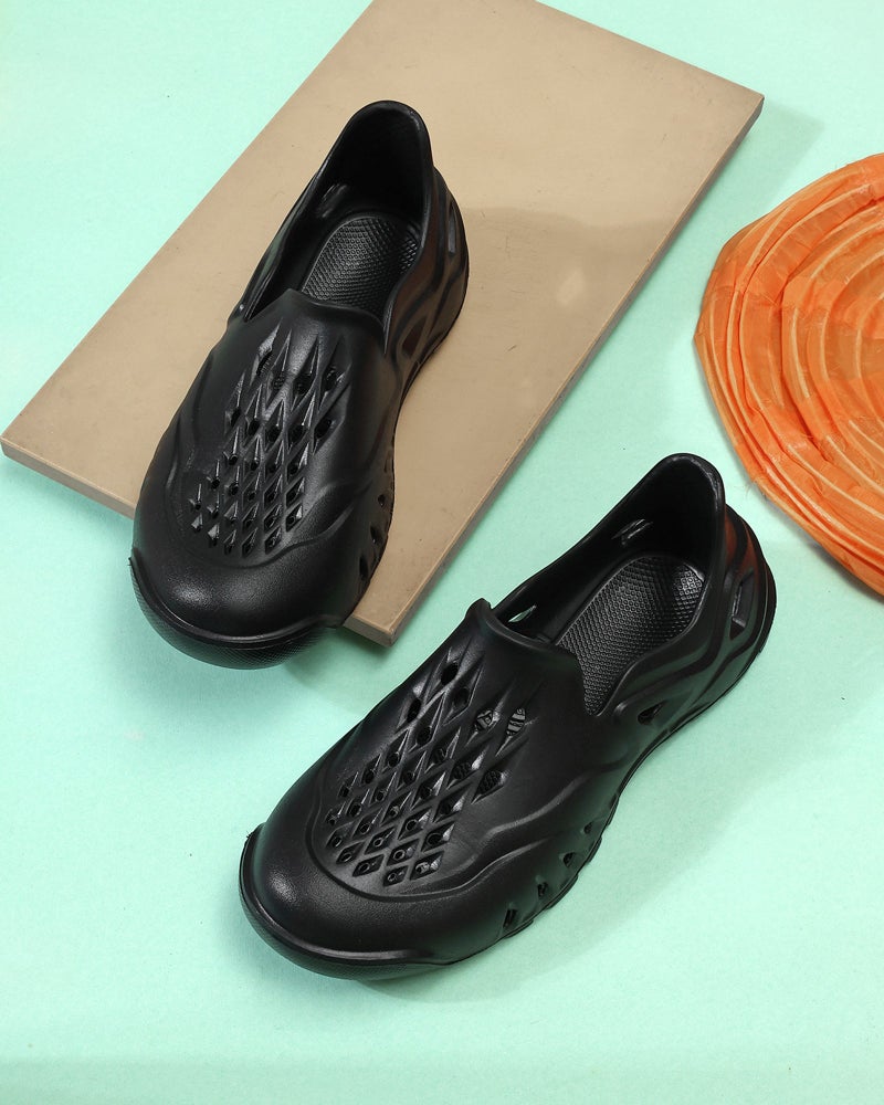 Face أحذية سلايد سوداء للرجال - Image 1