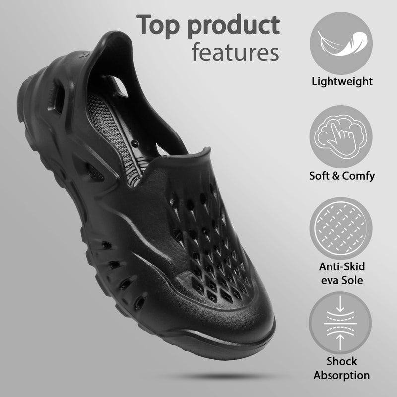 Face أحذية سلايد سوداء للرجال - Image 3