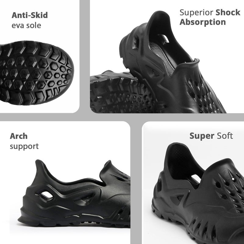 Face أحذية سلايد سوداء للرجال - Image 4