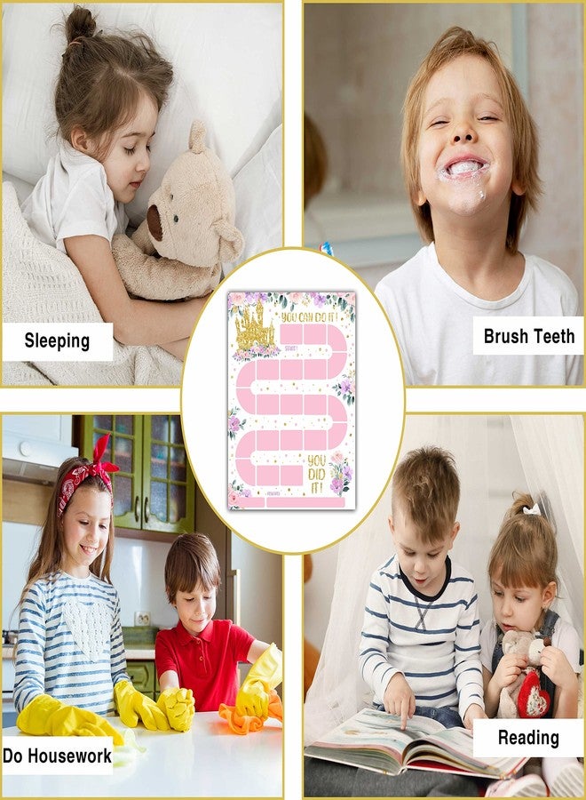 TIRYWT Princess Theme Reward Chart,20 Kids Behavior Charts with 432 Round Stickers, Sticker Incentive Responsibility Chart for Teens Kids Toddler Homework Assignments Attendance-B15 - Image 3