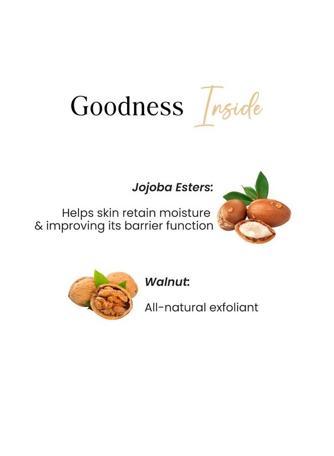 Dermina Exfoliating & Calming Walnut Scrub Fortified With Hydrolyzed Jojoba Esters For Deep Exfoliation Remove Blackheads & Dead Skin Cells And Moisturizes Skin 100Ml - Image 2