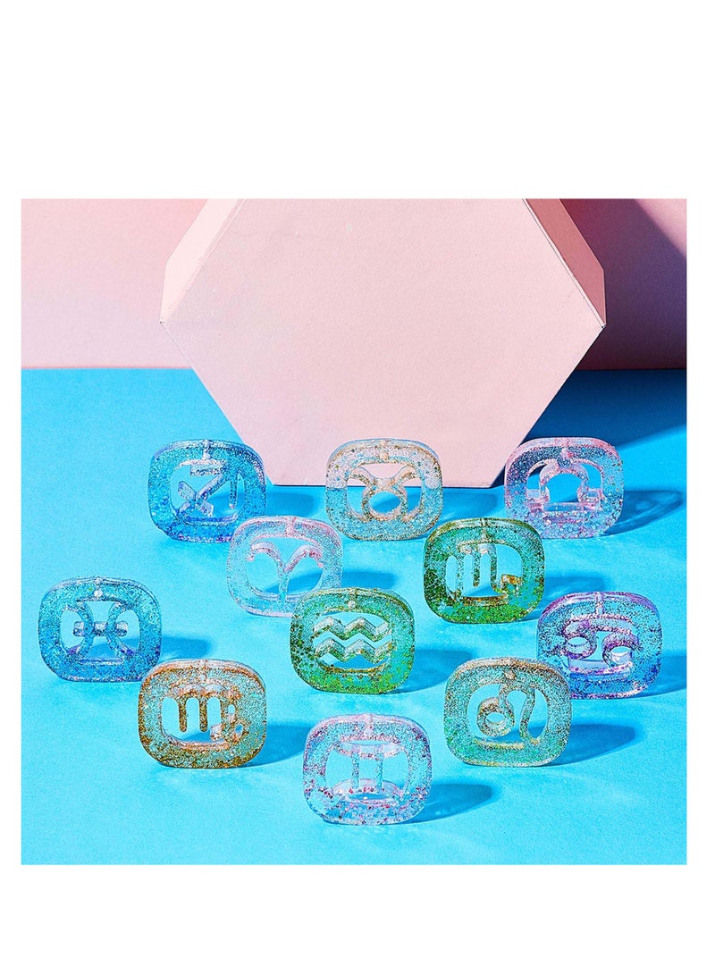 Keychain Silicone Molds, Jewelry Earrings Necklace Making Mold Silicone Molds Constellation, Resin Casting Mold, for DIY Making Pendant Ornaments Decoration and Gifts(3 Pcs)  - Image 5
