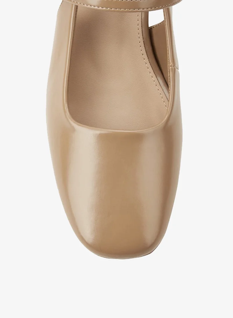 Flora Bella By Shoexpress Beige Women Block Heel Shoes for Women | Best Price UAE