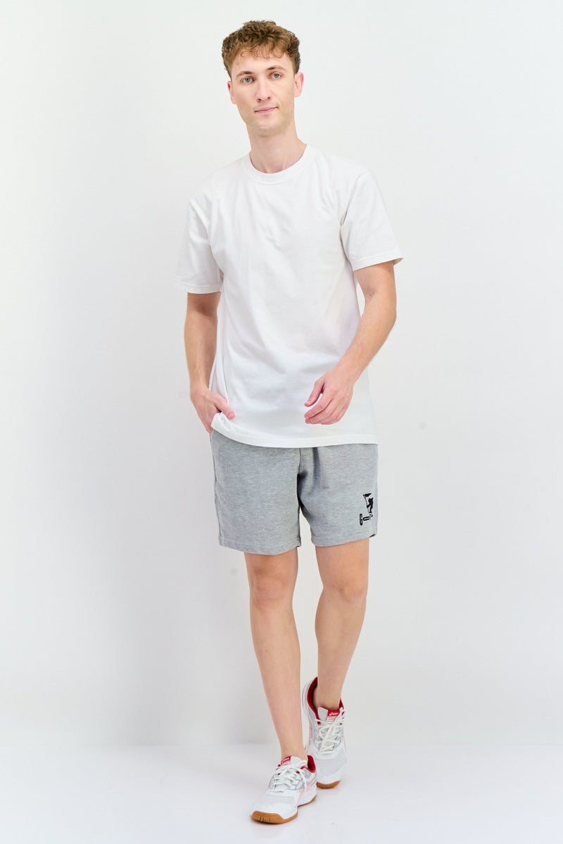 Gotcha Men Brand Logo Sweat Shorts, Heather Grey - Image 2