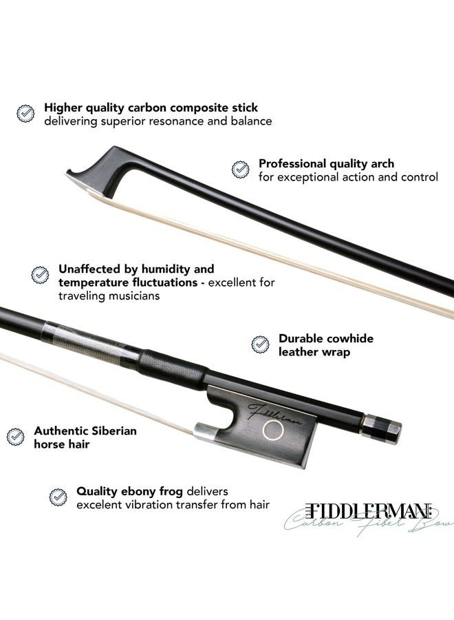 Fiddlerman Carbon Fiber Violin Bow 3/4 - Image 2