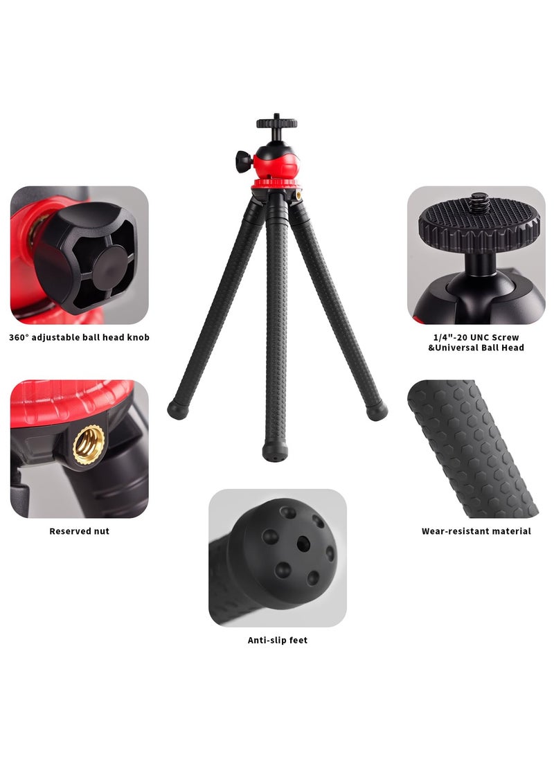 HaHaHai - Flexible Bendable Octopus Shape Mobile Phone Tripod ，Selfie Sticks Tripod, [3 in 1 Integrated] Tripod for Phone with Wireless Remote, 3 legs can be twisted at will, suitable for any environment - Image 1