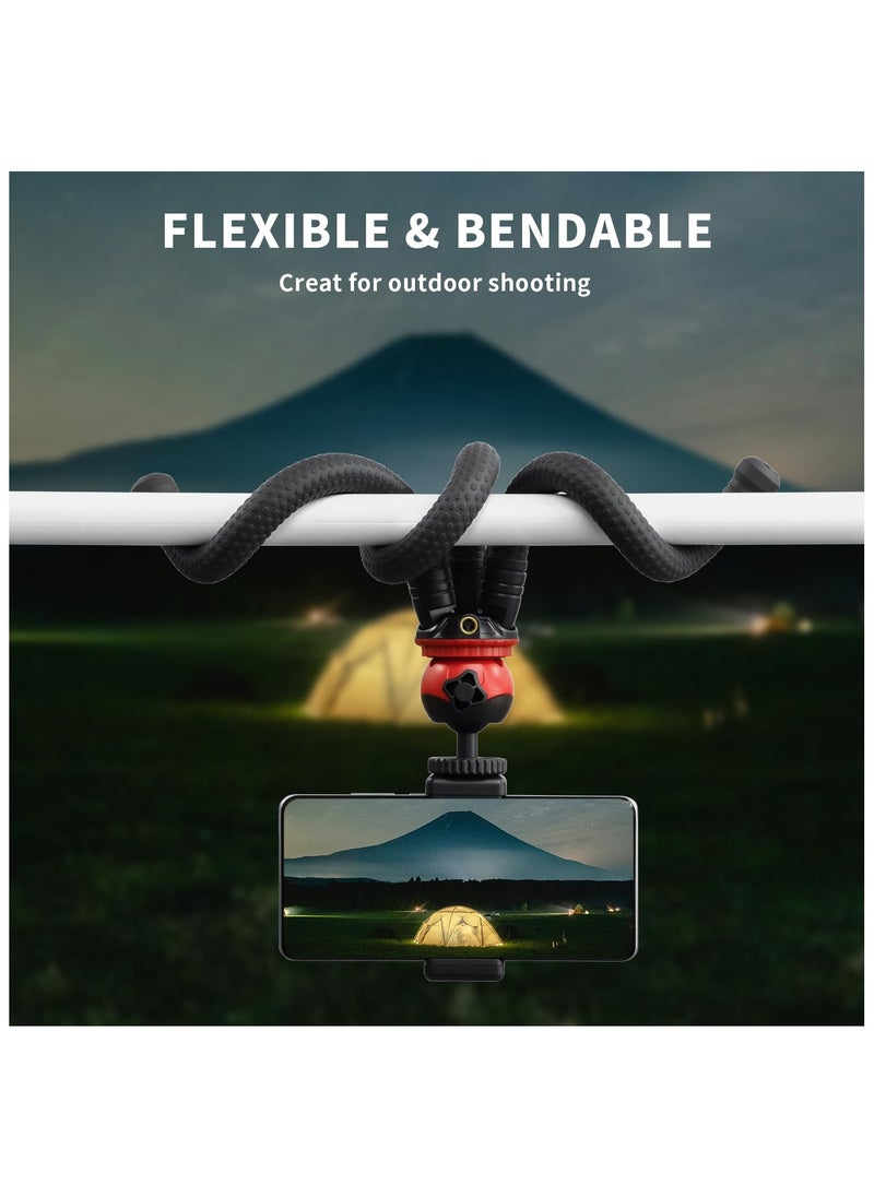 HaHaHai - Flexible Bendable Octopus Shape Mobile Phone Tripod ，Selfie Sticks Tripod, [3 in 1 Integrated] Tripod for Phone with Wireless Remote, 3 legs can be twisted at will, suitable for any environment - Image 1