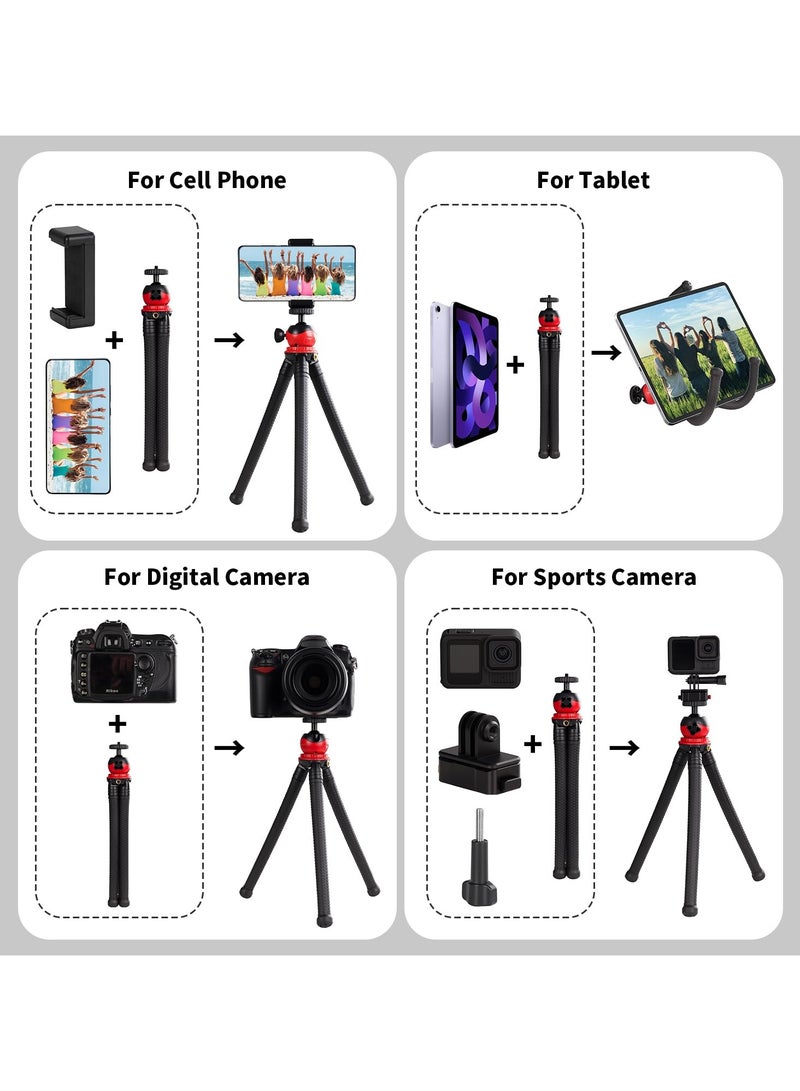 HaHaHai All Terrain  outdoor Tripod，Selfie stick tripod, independent design smartphone tripod stand, flexible bendable octopus shape phone tripod, suitable for any environment, suitable for iPhone/Samsung/GoPro/Android phone - Image 4