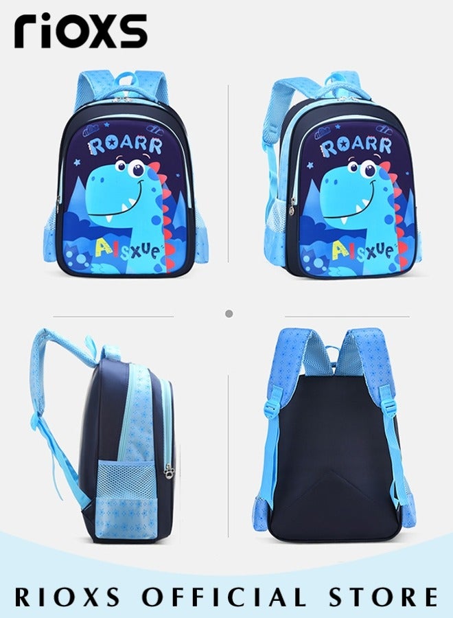 RIOXS Toddler Kids School Bag, Animal Cartoon Mini Backpack with Adjustable Padded Shoulder Straps, Lightweight Waterproof Kindergarten Schoolbag for Baby Girls Boys, Ergonomic Preschool Backpack Mini Travel Bag, 2-8 Years Daypack, Perfect for School, Weekend Get-away, Biking, Camping - Image 2