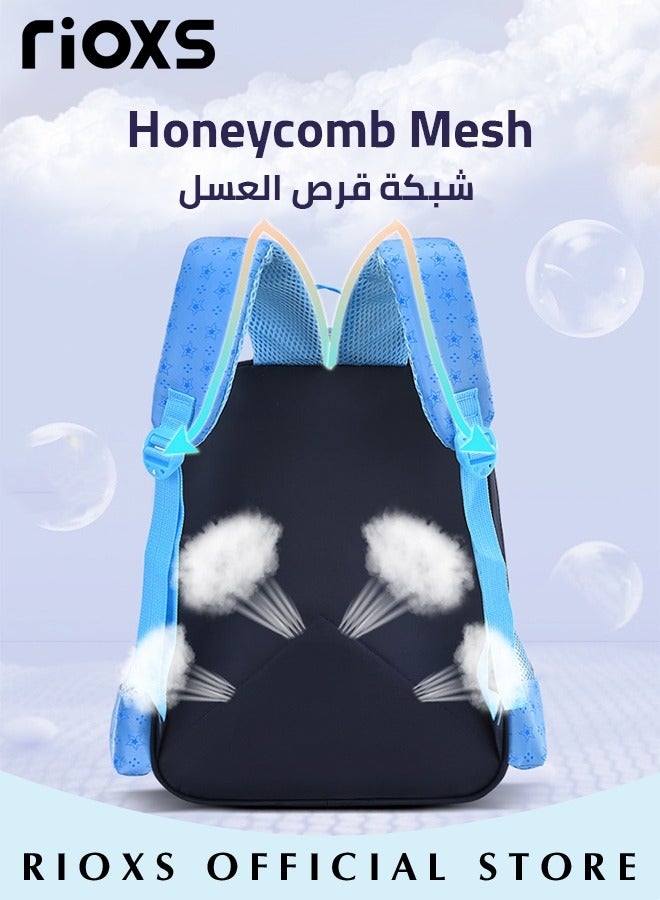 RIOXS Toddler Kids School Bag, Animal Cartoon Mini Backpack with Adjustable Padded Shoulder Straps, Lightweight Waterproof Kindergarten Schoolbag for Baby Girls Boys, Ergonomic Preschool Backpack Mini Travel Bag, 2-8 Years Daypack, Perfect for School, Weekend Get-away, Biking, Camping - Image 3