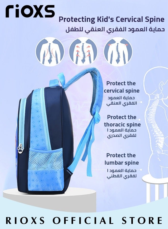 RIOXS Toddler Kids School Bag, Animal Cartoon Mini Backpack with Adjustable Padded Shoulder Straps, Lightweight Waterproof Kindergarten Schoolbag for Baby Girls Boys, Ergonomic Preschool Backpack Mini Travel Bag, 2-8 Years Daypack, Perfect for School, Weekend Get-away, Biking, Camping - Image 4