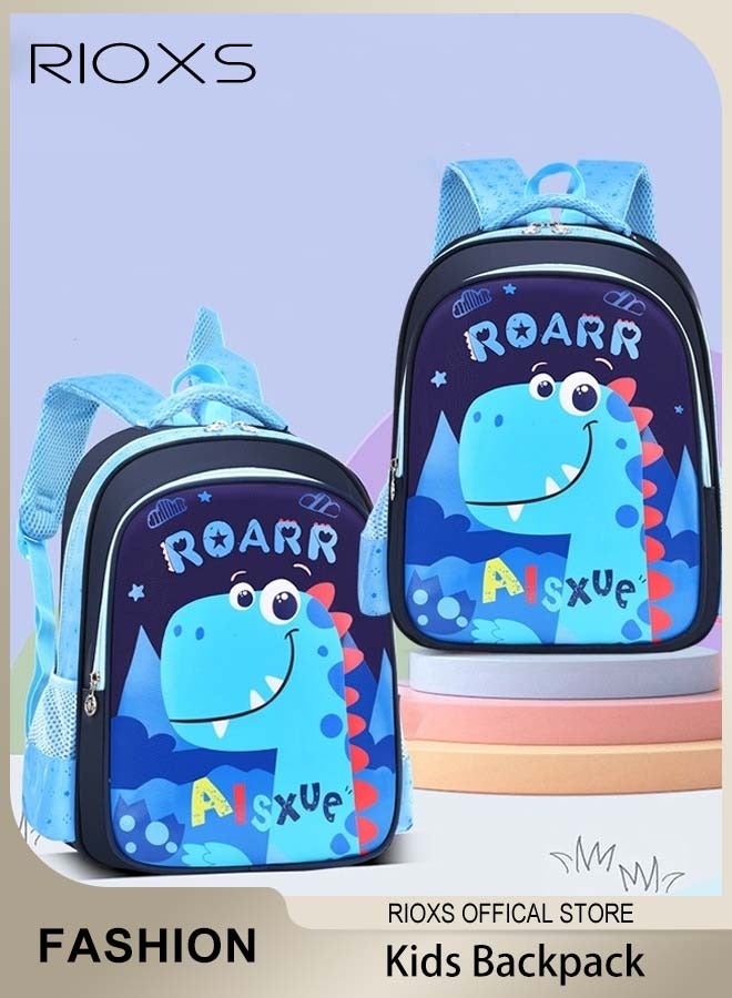 RIOXS Toddler Kids School Bag, Animal Cartoon Mini Backpack with Adjustable Padded Shoulder Straps, Lightweight Waterproof Kindergarten Schoolbag for Baby Girls Boys, Ergonomic Preschool Backpack Mini Travel Bag, 2-8 Years Daypack, Perfect for School, Weekend Get-away, Biking, Camping - Image 1
