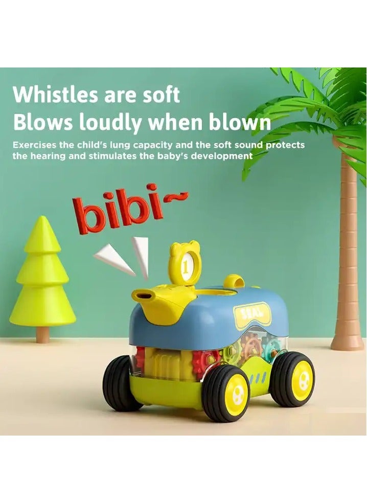 Toyland ألعاب مركبة هندسية متعددة الوظائف مع قطار سحب للخلف وسيارة لعبة مع صفارة للأطفال - Image 4