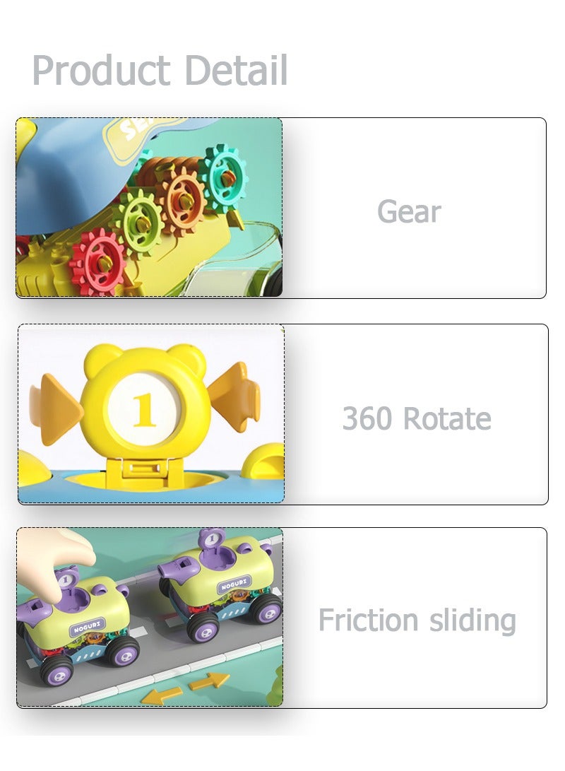 Toyland ألعاب مركبة هندسية متعددة الوظائف مع قطار سحب للخلف وسيارة لعبة مع صفارة للأطفال - Image 5
