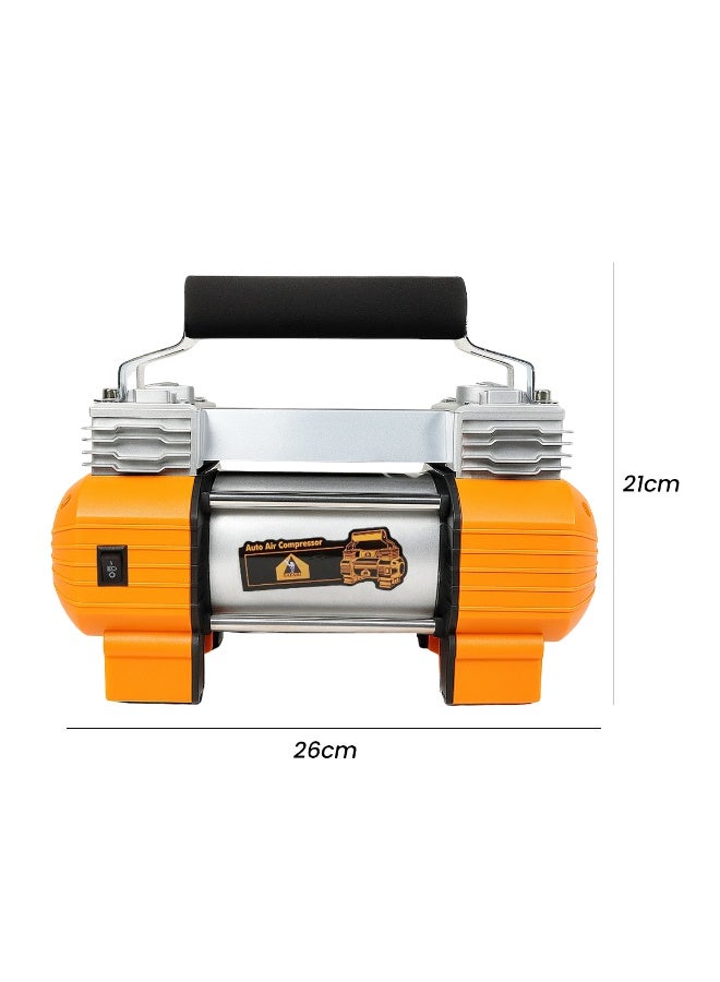 سفاري ضاغط هواء أوتوماتيكي SAFARI 150 PSI - مضخة محمولة بتيار مستمر 12 فولت - 13.5 فولت مزودة بإضاءة LED، و4 محولات فوهات، ومقياس ضغط، ومشبك بطارية، للاستخدام في السيارات والدراجات النارية وسيارات الدفع الرباعي والطوارئ - طراز SF-26078 - Image 4