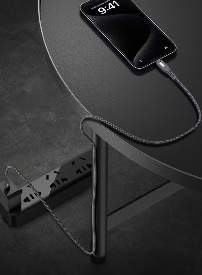 Magnetic USB-C to Lightning Fast Charging Cable (1M) - PD 18W, Snap-On Design, MFi-Certified, Nylon-Braided - Image 5