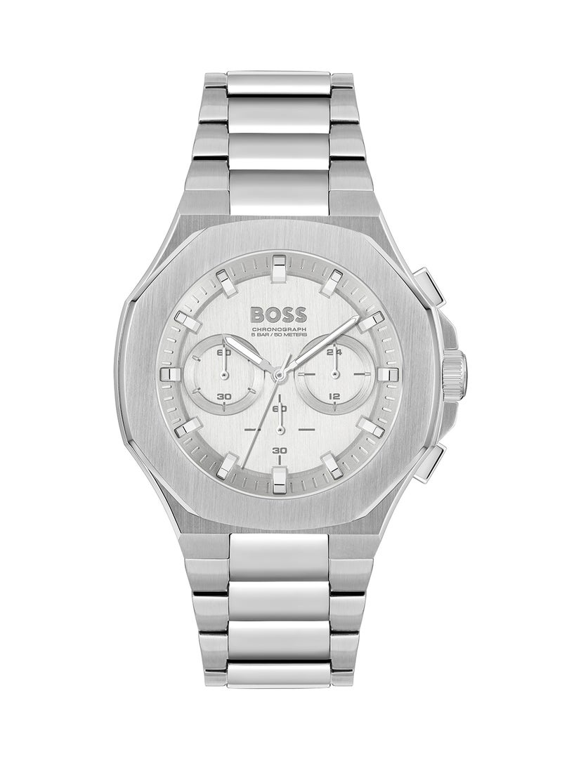 HUGO BOSS Men's Chronograph Tonneau Shape Stainless Steel Wrist Watch 1514087 - 45 Mm - Image 2