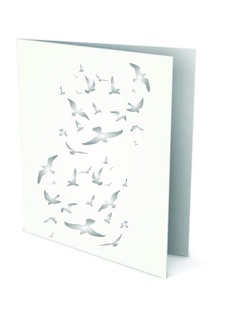 Usnyabni Flock of Birds Stencil - 10 x 10 inch (M) - Reusable Birds Murmuration Flocking Wall Stencil Template - Use on Paper Projects Scrapbook Journal Walls Floors Fabric Furniture Glass Wood etc.  - Image 4