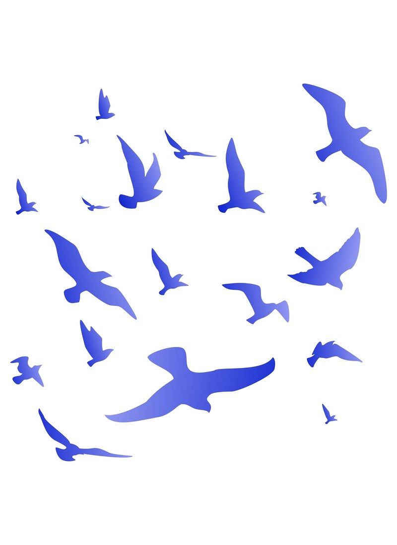 Usnyabni Flock of Birds Stencil - 10 x 10 inch (M) - Reusable Birds Murmuration Flocking Wall Stencil Template - Use on Paper Projects Scrapbook Journal Walls Floors Fabric Furniture Glass Wood etc.  - Image 1