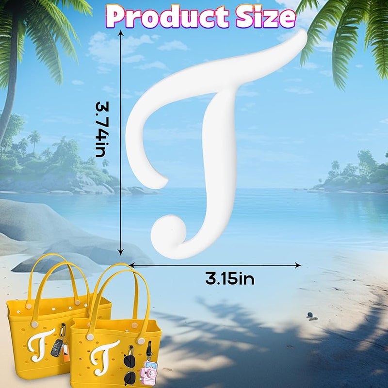 Oudizz Letter Charms for Bogg Bag, Alphabet Lettering Accessories Compatible with Bogg Original All Models, Insert Decorative Letter for Handbag Beach Tote Bag, Bogg Bag Accessories - Image 2