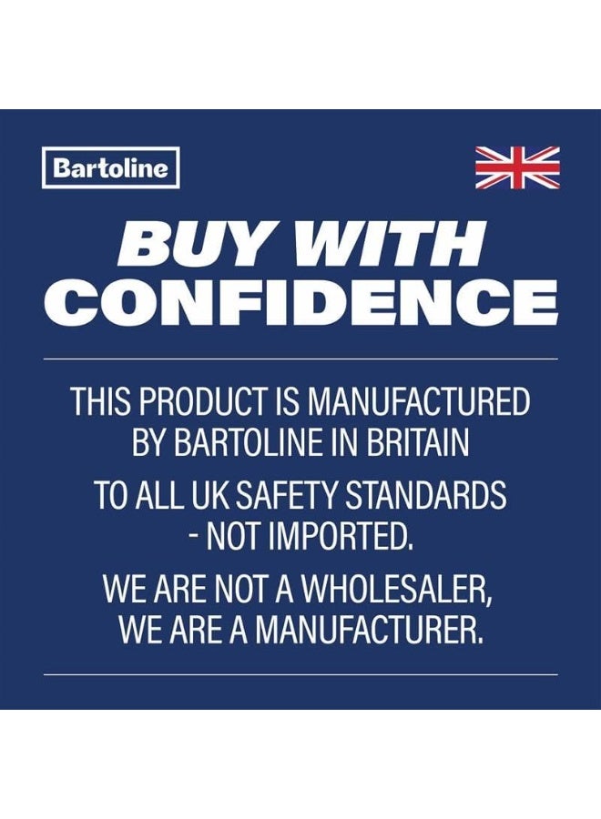 Bartoline Fix and Grout Tile Adhesive 1kg, Ready-Mixed, Waterproof and Super White, for Walls, Bathrooms and Showers - Image 4