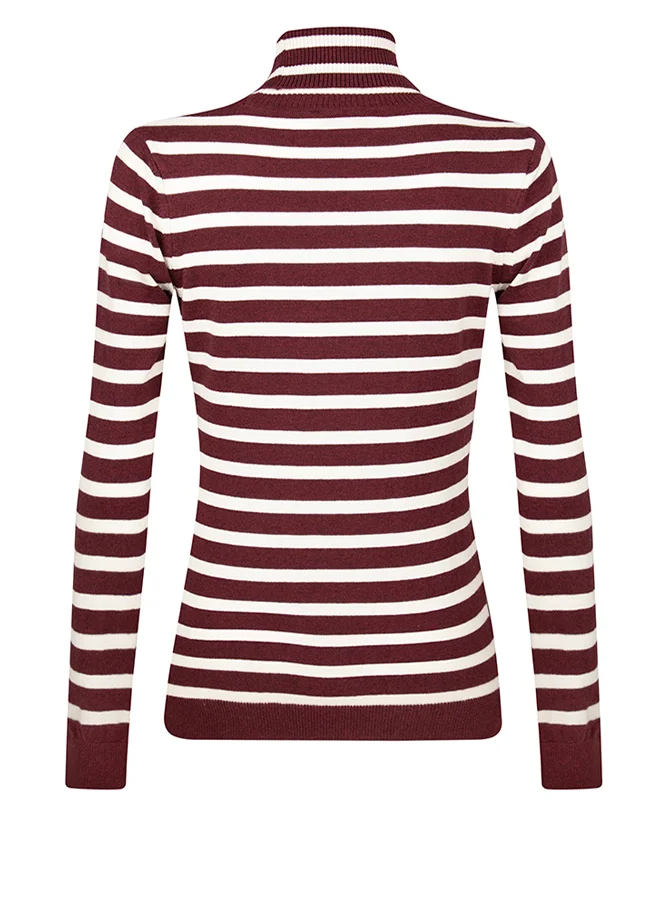 FELIX HARDY Bordeaux Turtleneck Pullover for Women | Best Price UAE
