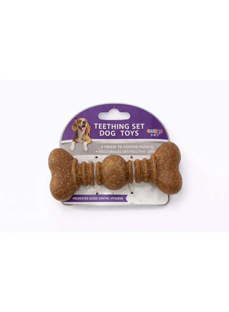 Teething Dog Toy, Textured Bone Chew Toy, Promotes Dental Hygiene, Freezable for Soothing