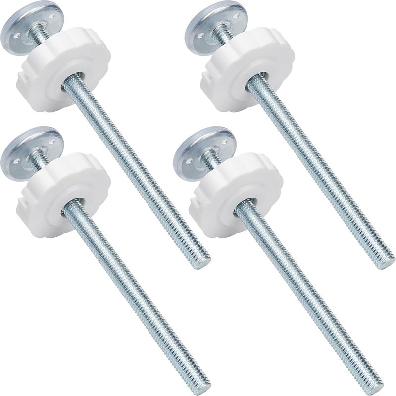 Amviner Baby Gates Pet Gates Spindle Rods 8mmM8 Replacements Parts to The Screws for Baby Gate Dog Gate Door or Stair Gate Wall Protector Threaded Screw Bolts Hardware Kit White 4 Pack - Image 1
