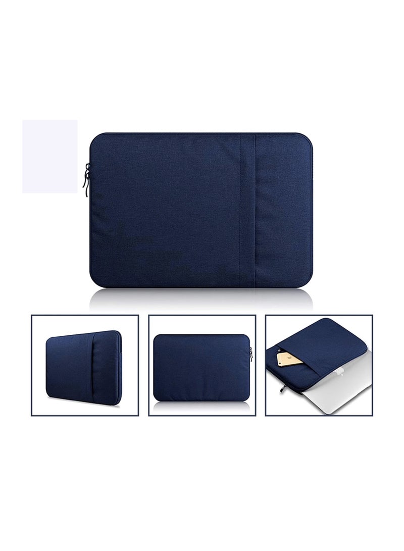 15.6 inch laptop sleeve, shock-proof business handbag - Navy Blue - Image 3