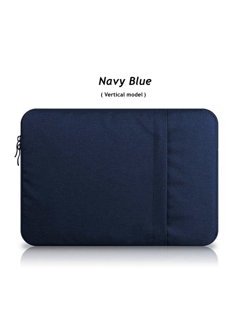 15.6 inch laptop sleeve, shock-proof business handbag - Navy Blue - Image 1