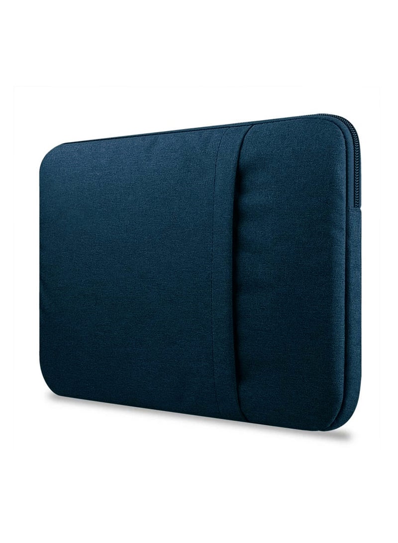 15.6 inch laptop sleeve, shock-proof business handbag - Navy Blue - Image 2