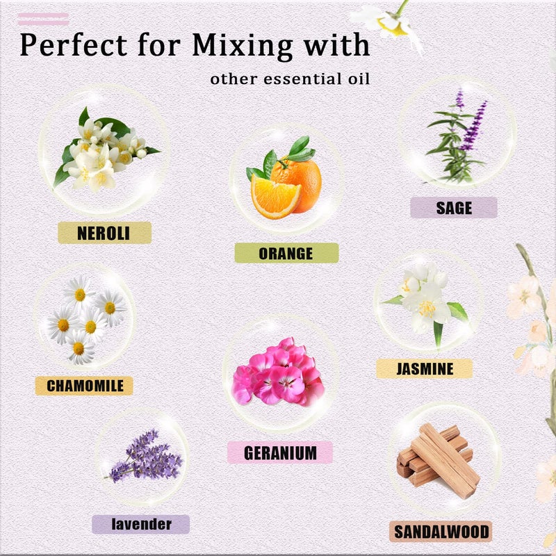 EUQEE Rose Essential Oil 118mL Large Capacity Rose Oil Premium Essential Oil with Glass Dropper for Diffuser, Soap & Candle Making, Aromatherapy - 4Fl. Oz - Image 5