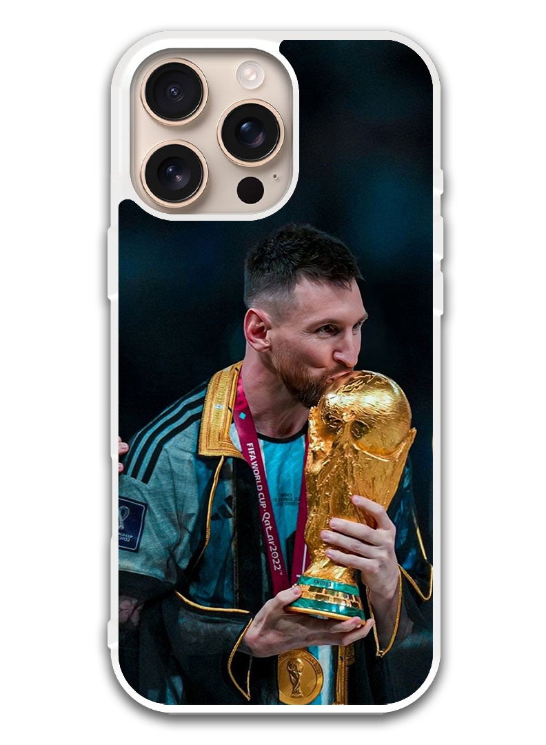 Theodor Protective Case Cover For APPLE IPHONE 16 Pro Max Messi (6) (White Bumper) - Image 1