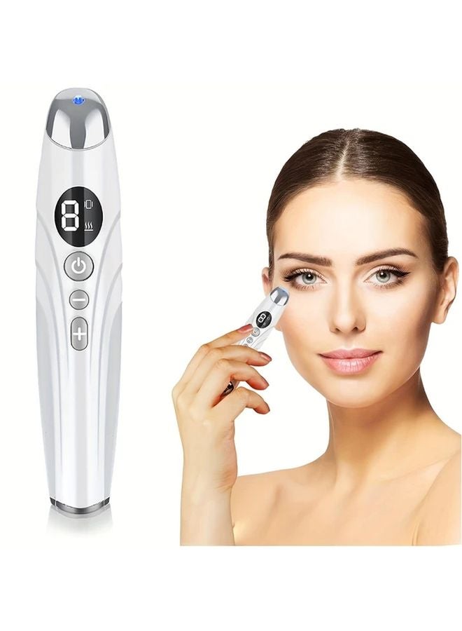 مساج العينين والشفاه الأبيض مع ضوء ملون واهتزاز، جهاز تجميل بشحن عبر USB، أفضل هدية - Image 2