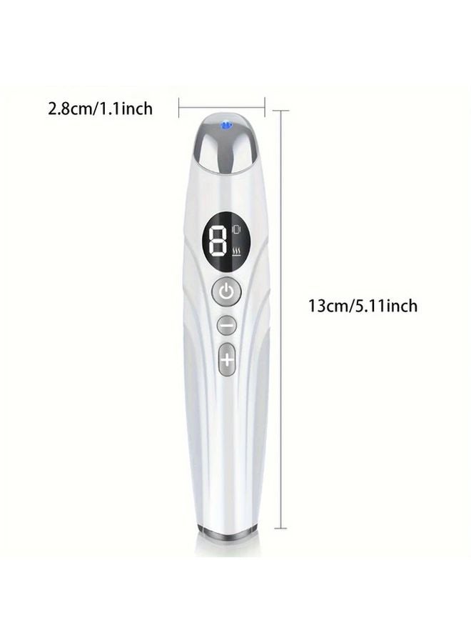 مساج العينين والشفاه الأبيض مع ضوء ملون واهتزاز، جهاز تجميل بشحن عبر USB، أفضل هدية - Image 5