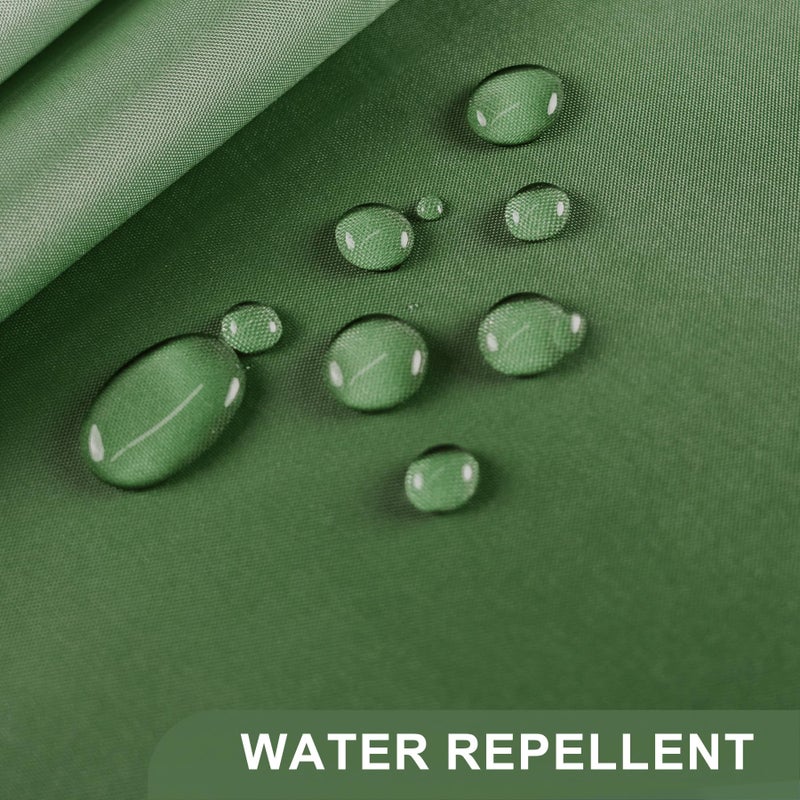 AmazerBath Fabric Shower Curtain Set, Ombre Grass Green Curtain with 12 Curtain Hooks, Rustic Cloth Green and White, Cute Washable Bathroom Shower Curtain, 72x72 Inches - Image 5